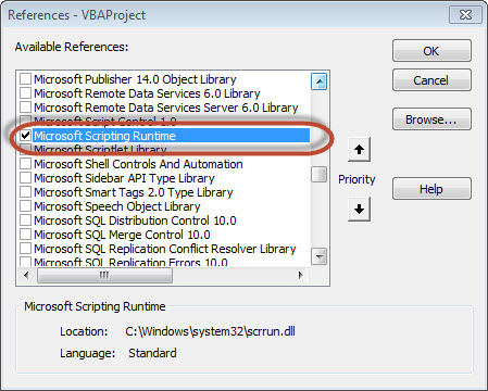 Excel FSO in VBScript