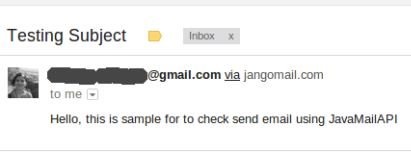 JavaMail API Send Email