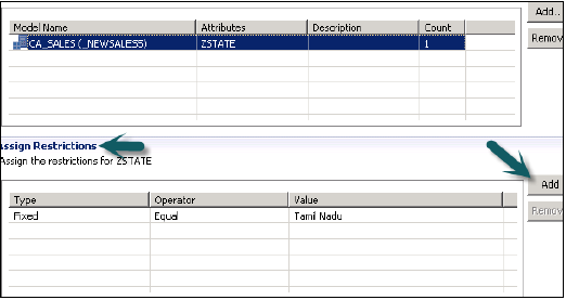 Assigning Restrictions to Object