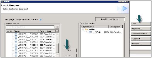 选择源系统和目标模式名称