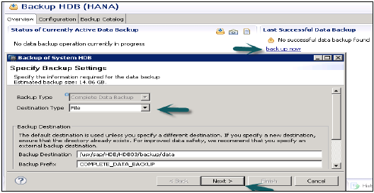 打开备份向导 - 运行系统的备份。