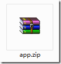 命名为app.zip