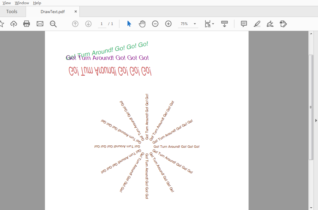 Java在PDF中实现文本旋转倾斜